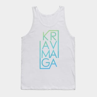 Krav Maga Blue Brick Lettering Tank Top